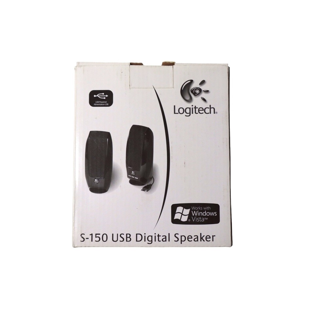 Logitech S-150 USB Stereo Computer Digital Channel‎ Portable Speaker Black